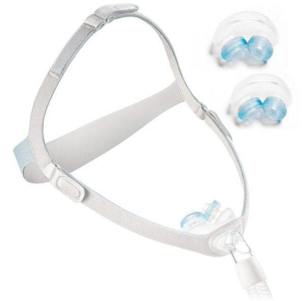 Nuance gel pillows mask, with headgear
