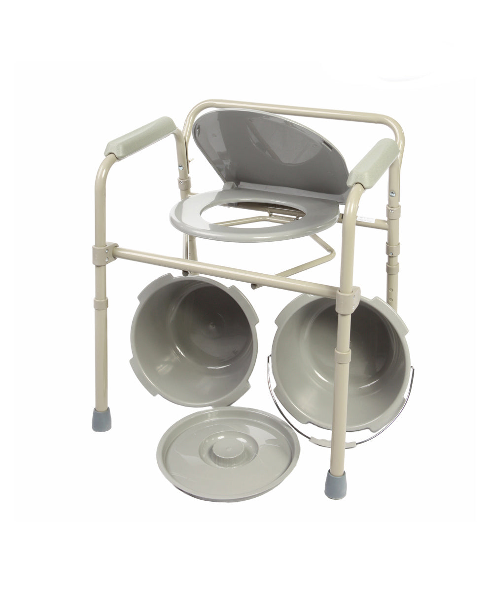 Folding Steel Commode