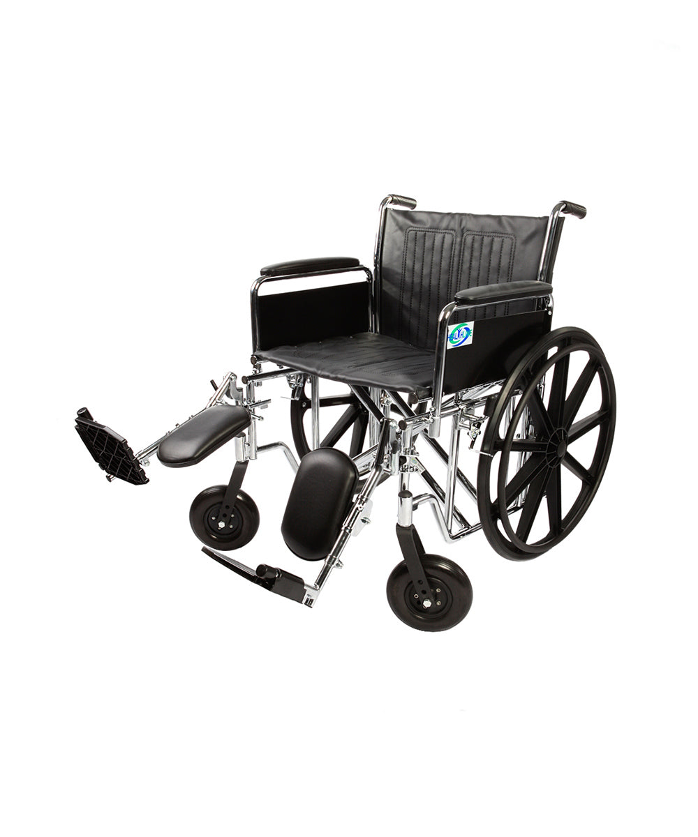 Heavy Duty wheelchair K7 with 20", 22'' , 24'' Desk Arm Detachble Padded ELR