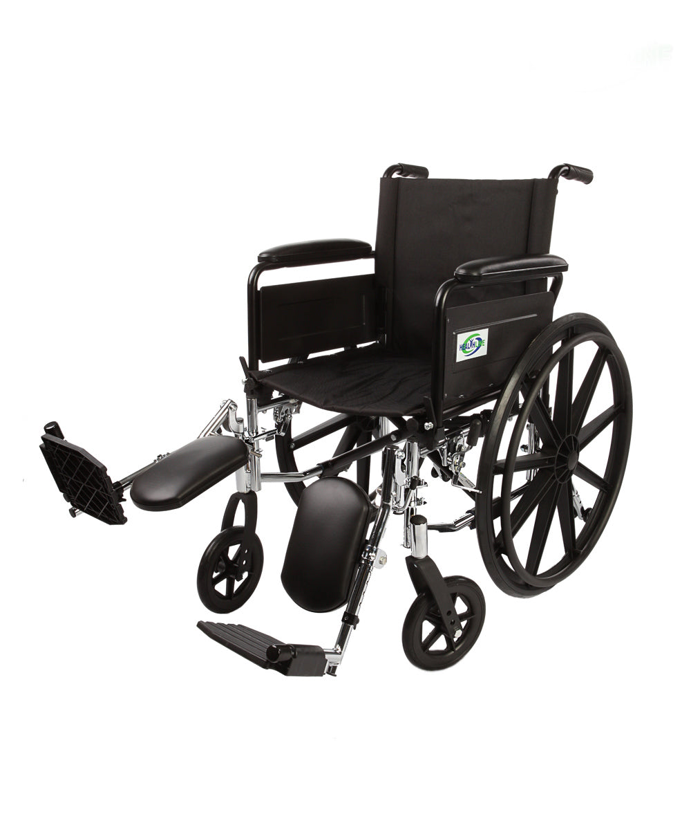Lightweight wheelchair K3-K4 with 16", 18'', 20'' Desk Arm Flip Back Padded ELR