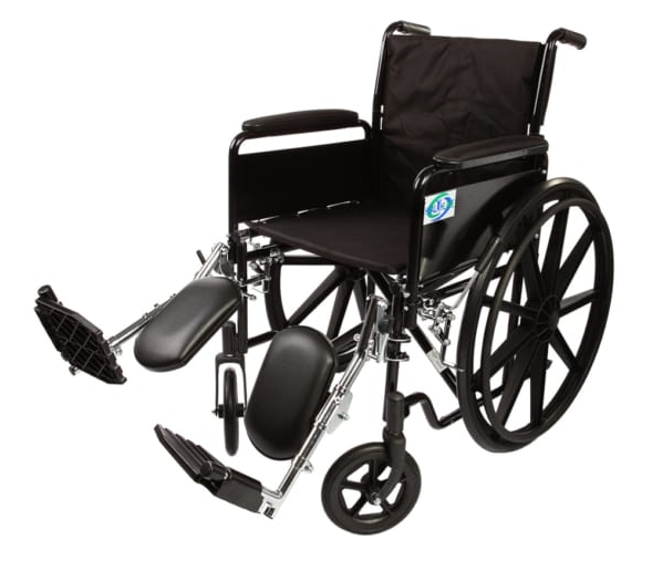 Standart wheelchair K2 with 16", 18'' , 20'' Desk Arm Detachble Padded ELR
